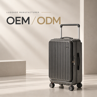 Valise de voyage rigide en PC avec poignée large, vente en gros OEM ODM, tailles 20/24/26/28/30 pouces