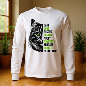T-shirt à manches longues pour les amoureux des chats, Rescue Foster Adopt, taille S - Product Image 3