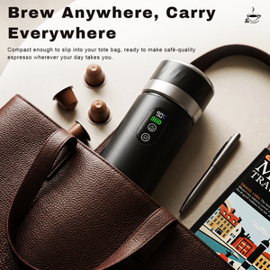 เครื่องชงกาแฟขนาดพกพา 20 บาร์ รุ่นใหม่ ใช้แบตเตอรี่ 2 ก้อน เครื่องทำเอสเพรสโซแบบพกพา พร้อมระบบทำความร้อนในตัว เครื่องชงกาแฟไฟฟ้า ของขวัญ - Product Image 5