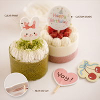 Individuelle Geburtstagstorten-Deko DIY Niedliche Party-Dekorationsstecker mit Happy Birthday & Cartoon-Figuren