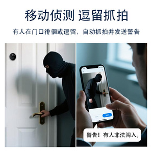 Smart Electronic Peephole Video Doorbell 4.3 Inch IPS Display WiFi <b>Remote</b> Monitoring Home Intercom With <b>Camera</b> - Product Image 5