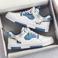 Chaussures de skate à plateforme pour hommes, nouvelles chaussures respirantes, tendance, polyvalentes, chaussures de sport décontractées, style marche, baskets