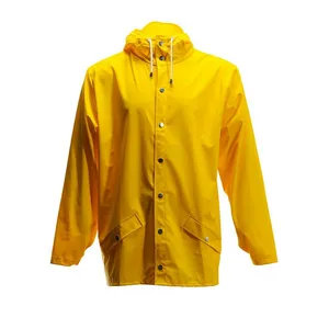 Chaqueta y pantalones impermeables de alta calidad, traje de lluvia amarillo con capucha, abrigo de lluvia marino, abrigo de tela oxford