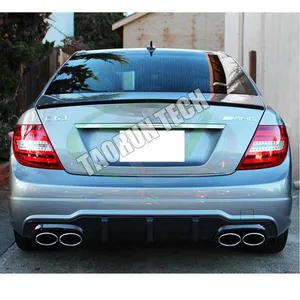 Diffuseur de pare-chocs arrière en fibre de carbone pour Benz W204 C180 C200 C260 C300 C350 C63 AMG Sedan & Coupé 12-14 - Product Image 6