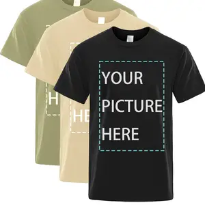JX Good Selling Plus Size T-shirt imprimé personnalisé avec votre photo pour l'été T-shirts décontractés à manches courtes pour hommes
