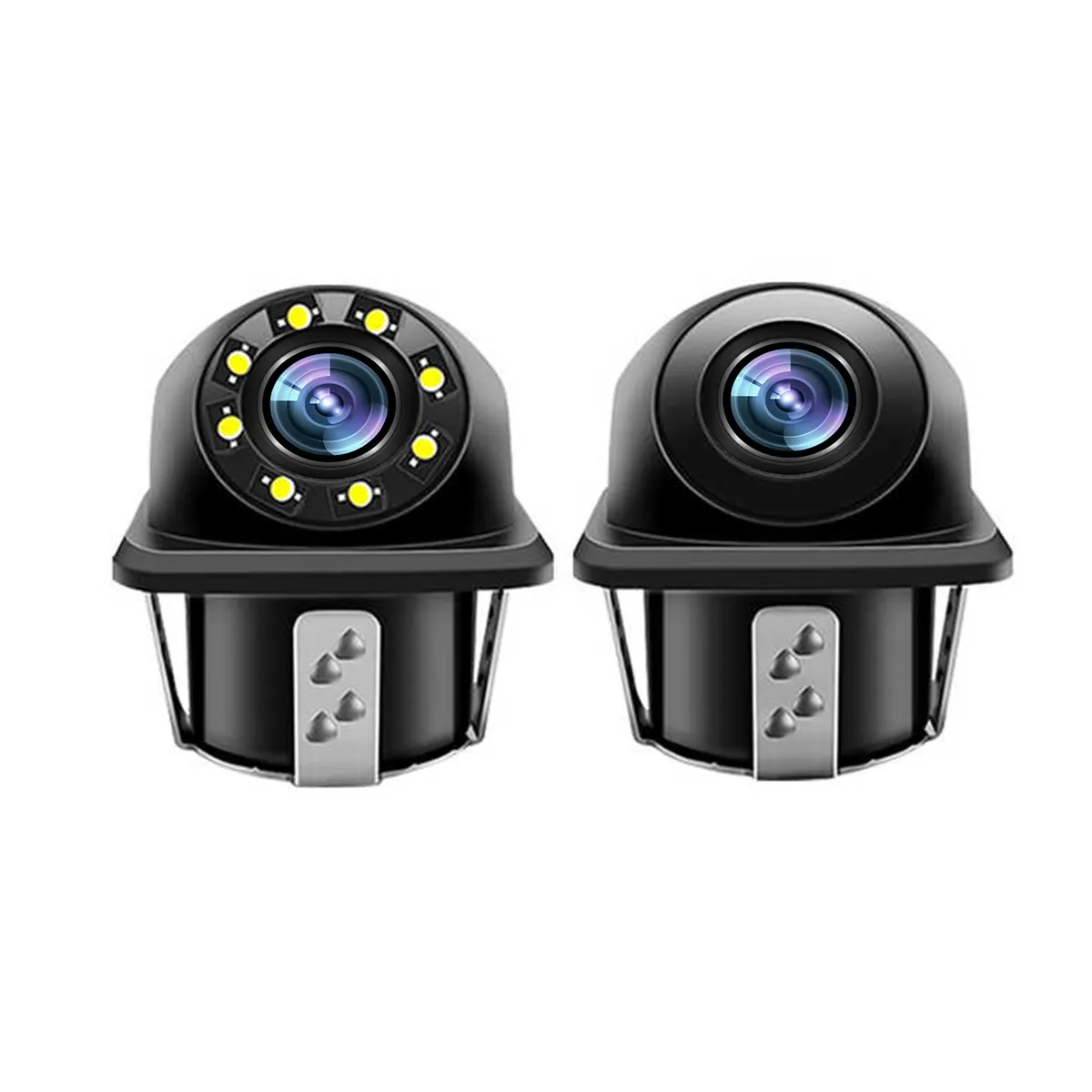 Kamera tampilan belakang mobil Universal, HD CCD 4 LED penglihatan malam 120-170 derajat sudut lebar IP67 tahan air kamera mundur mobil