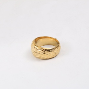 <b>Thick</b> Waterproof PVD Plated <b>Rings</b> Jewelry Unique Design Stainless Steel <b>Ring</b> for Women - Product Image 3