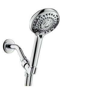 Cabezal de Ducha con Rociador de Lluvia, Masaje y Burbujas, 5 Configuraciones, Acabado Cromado, Manguera Extensible de Acero Inoxidable de 59 Pulgadas - Product Image 2