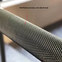 Barre d'haltères en acier GOREGAIN 20KG, avec roulement, pour usage domestique, grand trou, droite, équipement de gym pour hommes