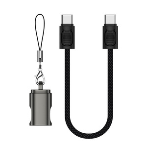 Câble <span class=keywords><strong>de</strong></span> charge rapide USB-C vers USB-C PD60W avec logo personnalisé, câbles <span class=keywords><strong>de</strong></span> données Type-C, porte-clés, dragonne, cadeau promotionnel - Product Image 1