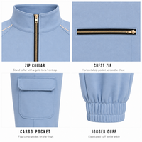 Tenue d'infirmière extensible à col zippé pour femmes, idéale pour cliniques et salons de beauté (OEM/ODM)