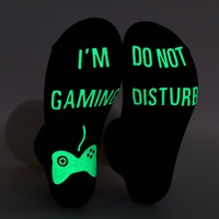 Chaussettes en polyester à motif personnalisé, luminescentes, antidérapantes, douces et tendance pour femmes, imprimés trampoline, cadeau idéal, directement de l'usine