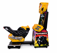 Machine de jeu vidéo d'arcade Lechuang à monnayeur, jeu de course de moto pour enfants en métal et plastique