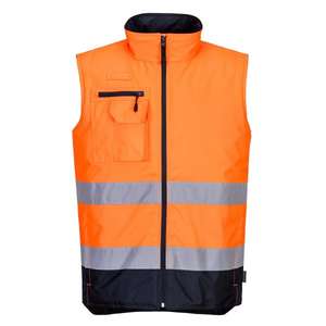 PORTWEST - S267ONRXL Calentador de cuerpo de dos tonos naranja/azul marino de alta visibilidad-EAN 5036108346349 ROPA DE TRABAJO DE LA HI-VIS - Product Image 1