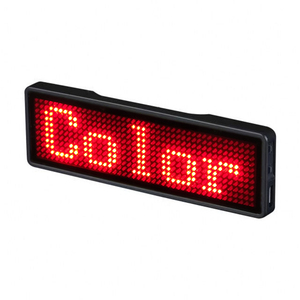 Многоцветный переносной значок со светодиодным значком, USB программируемый Мини-дисплей с прокручивающимся знаком сообщения - Product Image 2