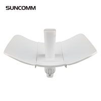 Venta caliente WiFi 5,8G de alta potencia CPE en forma de ventilador al aire libre AP 26dBi 300Mbps 15km PoE fuente de alimentación impermeable IP65 puente inalámbrico