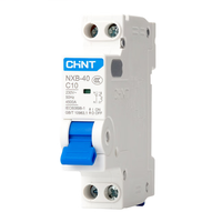 Disjoncteur miniature Chint NXB-40 6A 10A 16A 20A 25A 32A 40A DPN 1P+N 50HZ Courbe C D 4500A 4.5KA 4kV