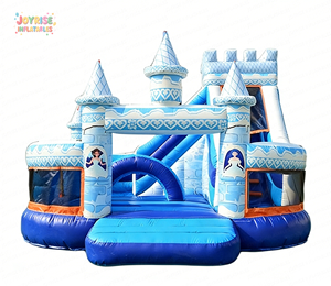 JOYRISE Château gonflable d'extérieur pour enfants, en PVC rose, avec toboggan sec, capacité 1000 kg, 5-8 passagers, 6x4x4m - Product Image 2
