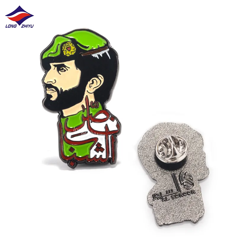 Longzhiyu Custom Character Soft Enamel Badges with Butterfly Clasp Durable 3D Character Enamel Pins with Customized Logo