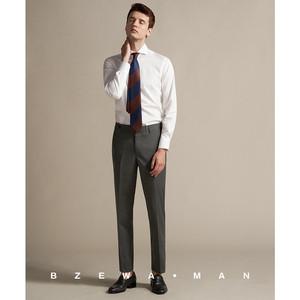 <span class=keywords><strong>Camisa</strong></span> de popelina blanca de manga larga para hombre, corte ajustado, de alta resistencia, doble hilo, fácil cuidado, informal, para otoño, estilo <span class=keywords><strong>italiano</strong></span>. - Product Image 3