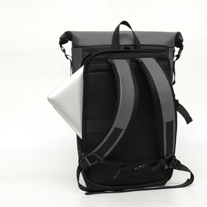 Men's <b>Roll</b>-Top <b>Backpack</b> 20-35L Large Capacity Business Travel Laptop Bag With Interior Zipper Pocket - Product Image 1