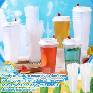 OEM/OEM Gelas Plastik Disposable pp Custom Logo <b>Plastic</b> Boba Milktea <b>Cup</b> With Lids - Product Image 4