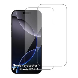 ฟิล์มกันรอยหน้าจอใส2.5D สำหรับ iPhone 17 16 15 <span class=keywords><strong>PRO</strong></span> MAX กระจกนิรภัยคลุมเต็มรูปแบบความแข็งคุณภาพสูงพร้อมบรรจุภัณฑ์ขายปลีก - Product Image 1