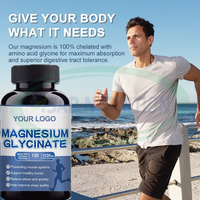 Ausreson OEM Comprimés de glycinate de magnésium 500mg 120 Complément alimentaire Comprimé de glycinate de magnésium pur pour le sommeil et les muscles