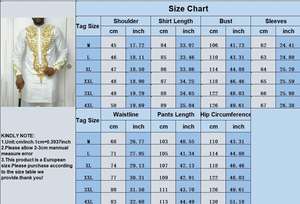 طقم رجالي كاجوال جديد بتصميم أفريقي عرقي، قميص مطرز بأكمام طويلة وياقة مستديرة مع بنطلون، مقاسات من <span class=keywords><strong>M</strong></span> إلى 4XL - Product Image 2