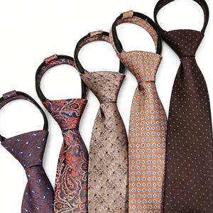 Cravates à fermeture éclair pré-nouées en gros pour hommes – Cravate formelle prête à porter pour affaires, mariage, marié, uniforme - Product Image 1