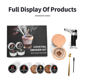 Vente en gros de coffret cadeau en bois DD2435, ensemble de fumeur à cocktails, kit d'infusion de whisky personnalisé pour bar - Product Image 2