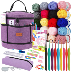 Kit de Crochet Katech LQ260930 para Principiantes, Adultos y Niños, Incluye Todo lo Necesario, Incluye Agujas de Crochet, Gran Espacio de Almacenamiento - Product Image 1