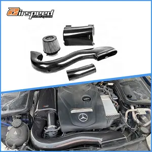 Luchtsnelheid Droge Koolstofvezel Motor Koude Lucht Inlaatsysteem Kits Voor Mercedes Benz Glc Klasse C Klasse E Klasse W205 M274 2015-Up