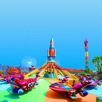 Jeu de tir d'attraction à fonction de rotation à 360 degrés, nouveau design, en fibre de verre et acier, modèle Fusée de contrôle autonome et Chasseur spatial