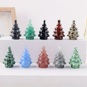 Hand Woven Mixed Raw Crystal Gravel <b>Christmas</b> <b>Tree</b> Amethyst Rose Quartz Citrine Crystal <b>Tree</b> Home <b>Table</b> <b>Christmas</b> Decor - Product Image 1
