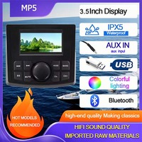 SIMSHAM Pemutar Audio Motor Tahan Air Warna Hitam Piston UBSAUX Penerima FM/AM Otomatis untuk Kapal/Mobil/ATV MP3/MP5 Buatan Cina
