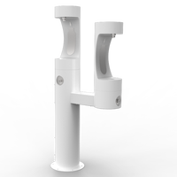 Station de remplissage de bouteilles d'extérieur double piédestal TL45 et remplisseurs de bouteilles idéal pour les parcs et les zones de loisirs