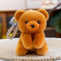 Jouets Songshan – Adorables mini porte-clés en peluche douce et moelleuse, animaux en peluche Kawaii, breloques de sac, poupées mouton, lapin, ours rouge