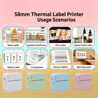Grosir Printer Label & Struk Thermal Mini 2 inci untuk 58mm 203dpi Baterai 1500mAh Tanpa Tinta Tersedia