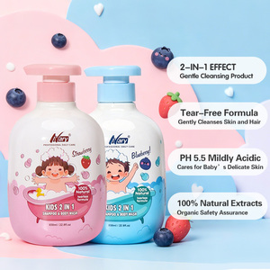 Nary Wholesale 650ml <span class=keywords><strong>Shampoing</strong></span> et <span class=keywords><strong>Gel</strong></span> <span class=keywords><strong>Douche</strong></span> 2-en-1 Bébé Myrtille Naturelle Sans Larmes Produits Nettoyants pour Enfants - Product Image 2