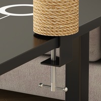Lit pour chat en bois moderne et compact, combinant griffoir et condo tout-en-un, idéal pour bureau, montage facile