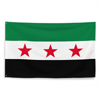 Bandera de Siria Antigua de Entrega Rápida, Bandera Negra, Blanca y Verde de la Revolución Siria de los Tres Estrellas, Bandera de la República Árabe Siria de la Libertad