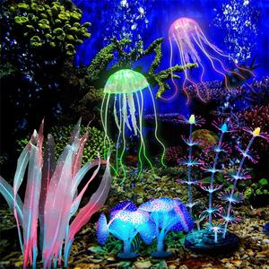 Siliconen Gloeiende Kunstmatige Aquarium Aquarium Koraal Planten Ornament Onderwater Huisdieren Decor - Product Image 3