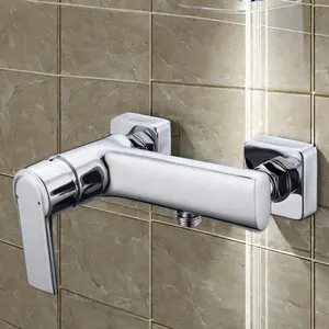 Single-Handle Brass Shower Mixer Faucet Manufacturer's Exposed Bathroom Faucet Zinc Alloy for Bathtub Use Metered