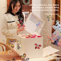 Boîte surprise explosive à fleurs et papillons volants pour la Saint-Valentin, cadeau d'anniversaire pour filles et garçons