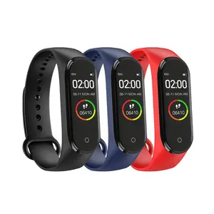 厂家直销供应M4智能带健身跟踪器手表运动计步器心率血压监测智能手表