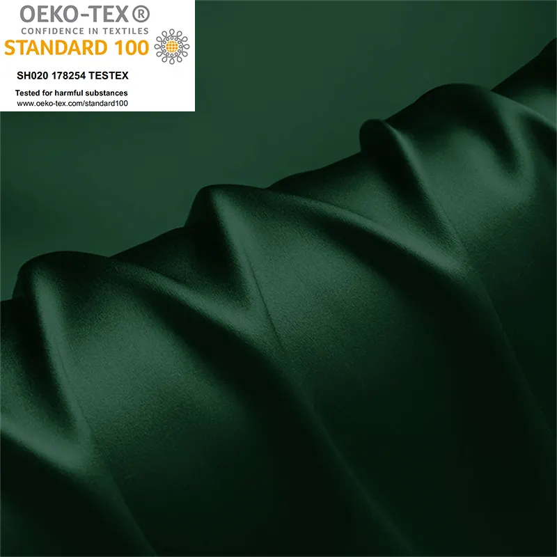 30 مللي متر 114 سنتيمتر العضوية الحرير النسيج Soild اللون مصبوغ قماش من الستان الحريري للملابس الفراش المخدة