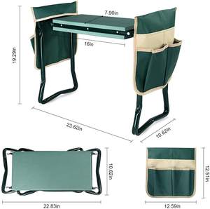 Siège de jardin profond pliable, coussin à genoux, banc, tabouret de jardin avec poignées pour le jardinage - Product Image 5