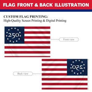 Drapeau personnalisé en polyester 3x5 pieds pour l'extérieur, commémorant le <span class=keywords><strong>250e</strong></span> anniversaire des États-Unis - Product Image 3