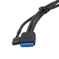 Kabel terpasang Panel depan USB 3.0 ganda PCB kabel cetak papan sirkuit Input Audio Extender kawat